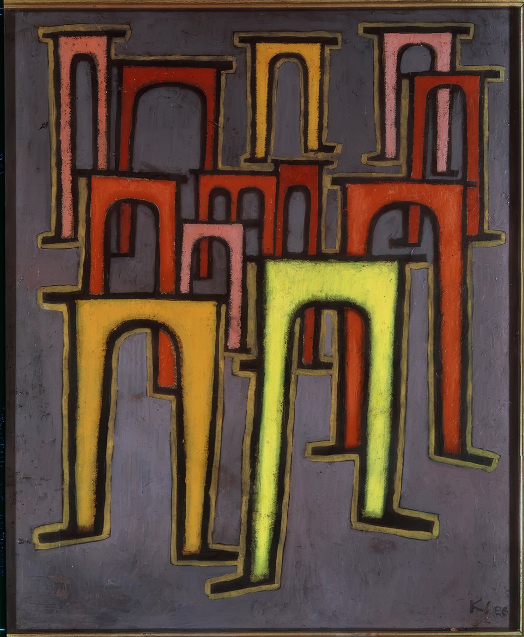 Revoluce viaduktu od Paul Klee
