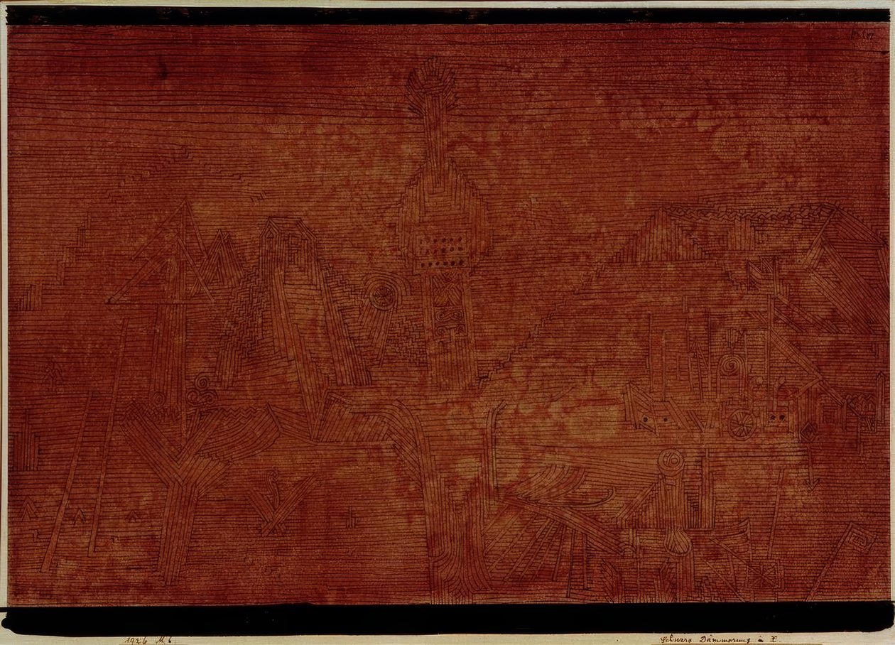 Těžký soumrak v X od Paul Klee