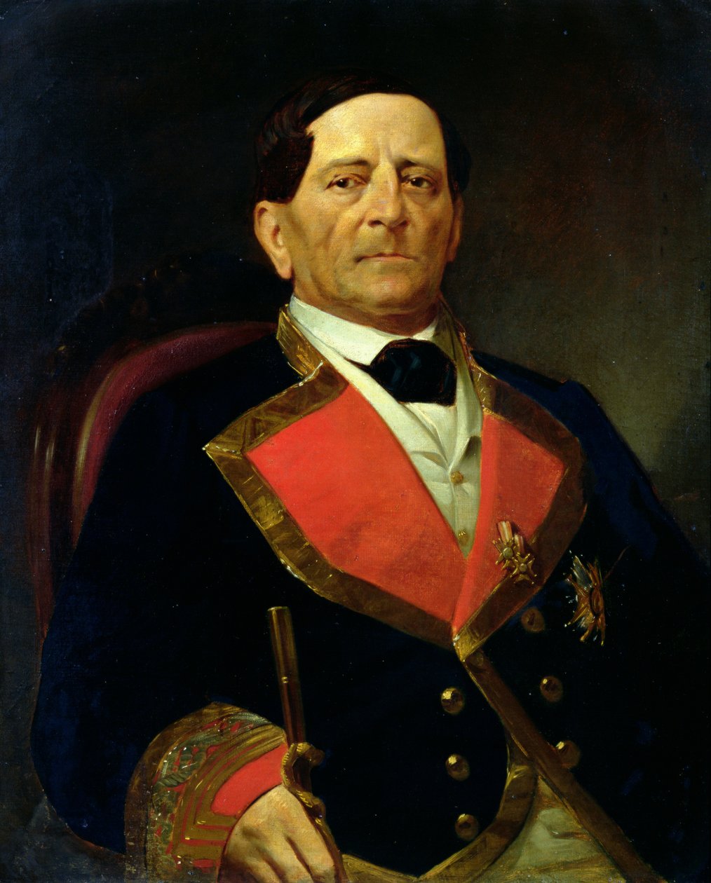 Portrét Antonia Lopeze de Santa Ana (1794-1876), kolem roku 1858 (olej na plátně) od Paul LOuvrier
