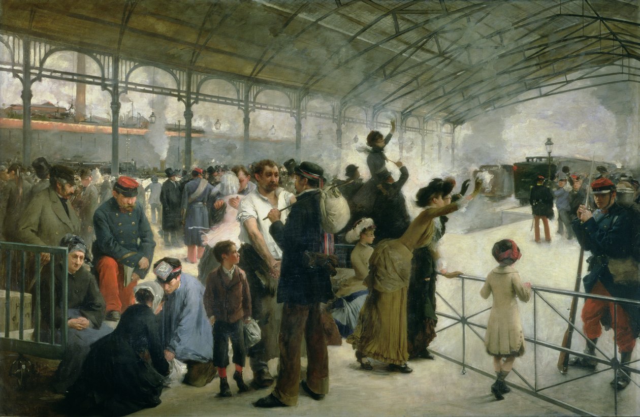 Odjezd, Gare DAusterlitz, Paříž, 1883 od Paul Louis Delance