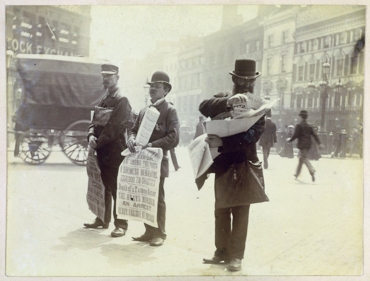 Prodejci novin, Ludgate Circus, 1893 od Paul Martin
