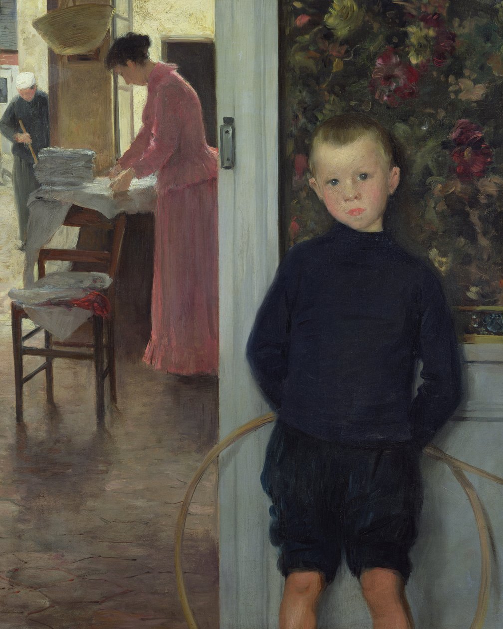 Interiér s ženami a dítětem od Paul Mathey