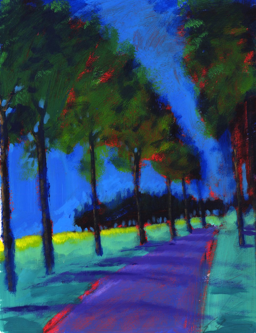Avenue, 2008 (akryl na palubě) od Paul Powis