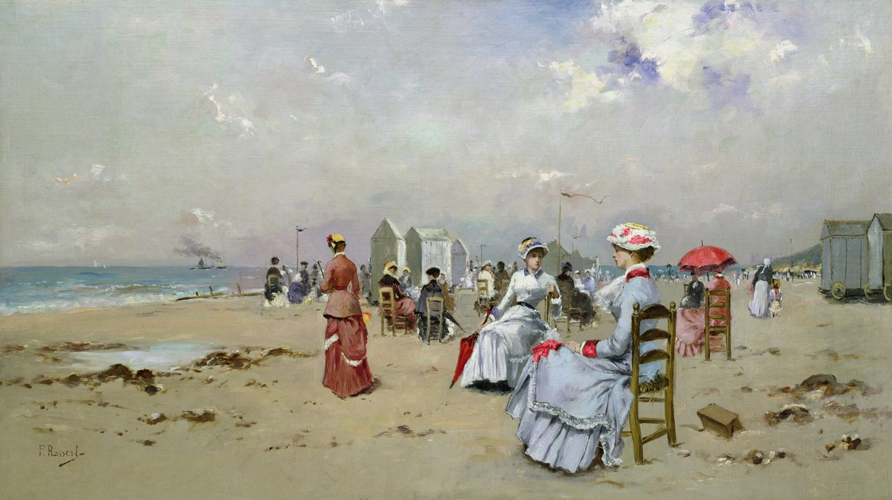 Pláž Trouville od Paul Rossert