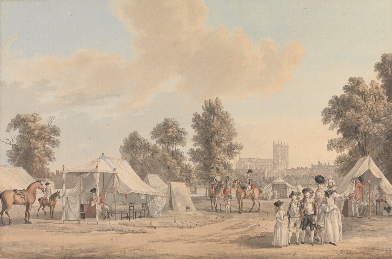 Tábor v parku St. James od Paul Sandby