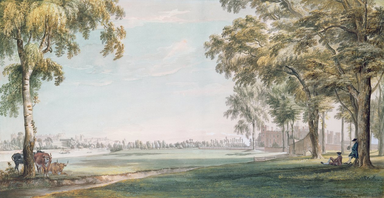 Eton College a Windsor z hřišť od Paul Sandby