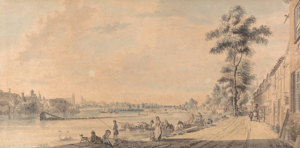 Eton College z jihu od Paul Sandby