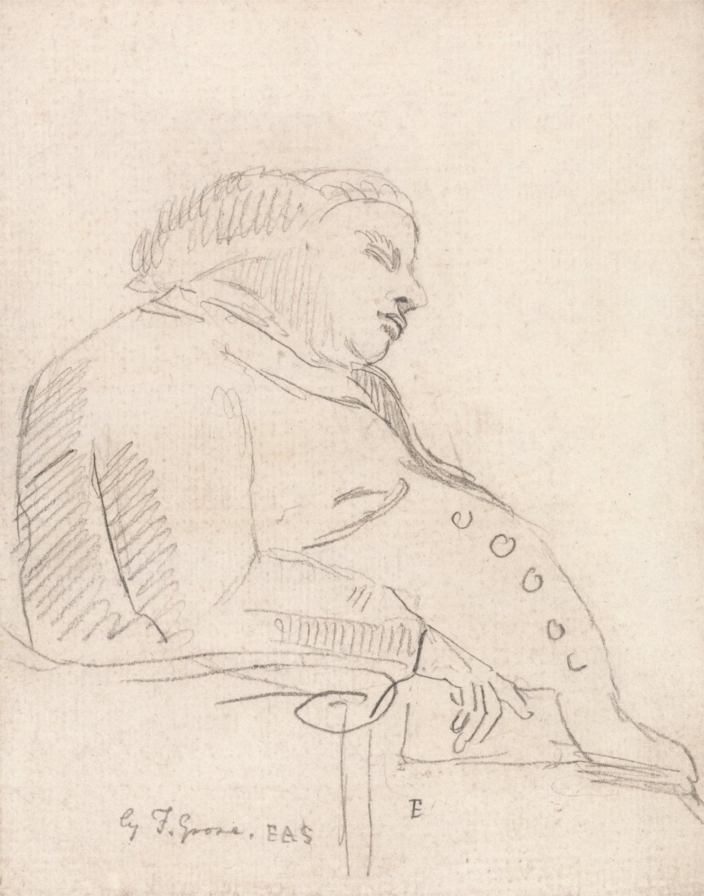 Francis Grose spí v křesle od Paul Sandby