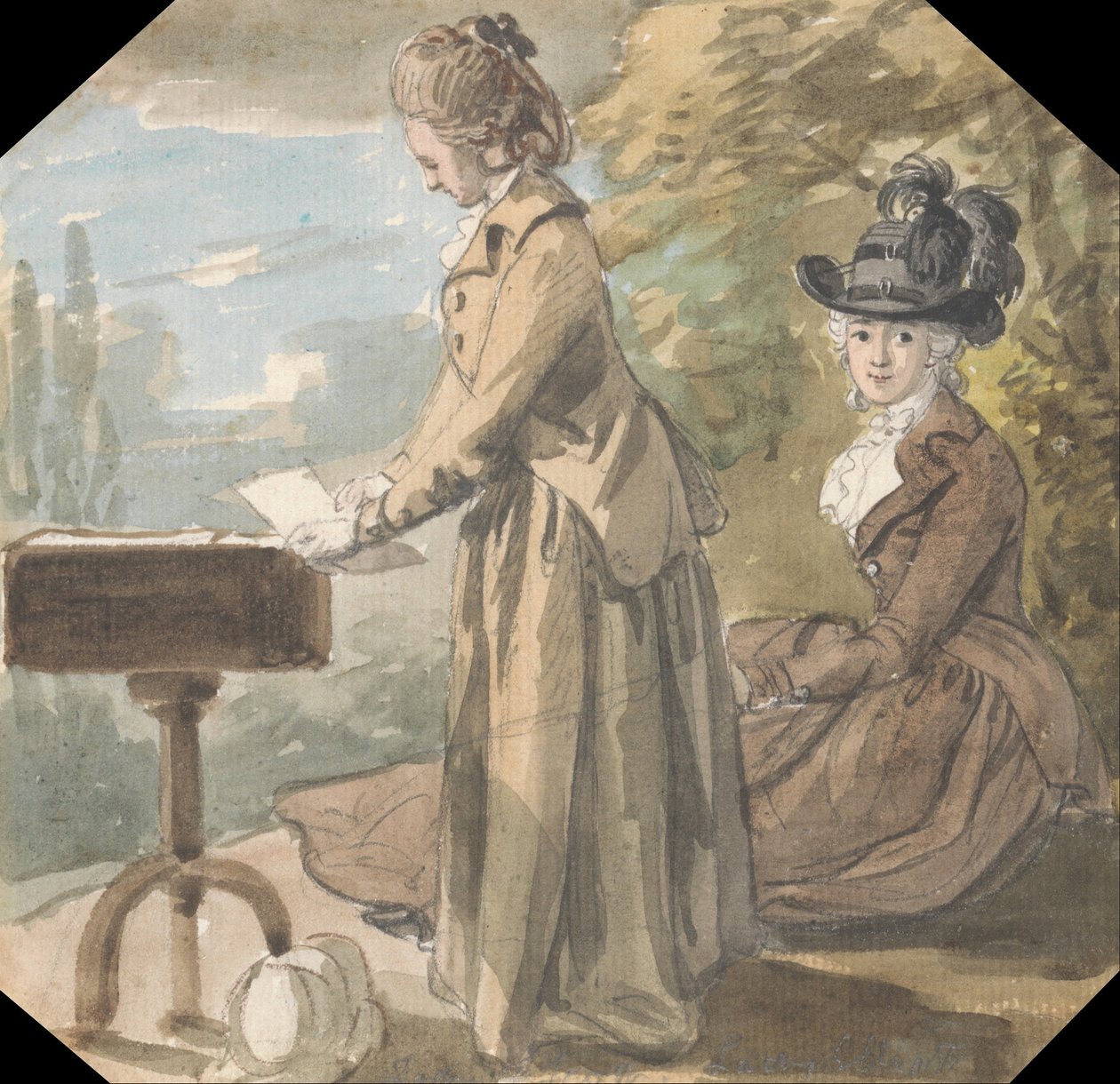 Lady Francis Scott a Lady Elliot od Paul Sandby