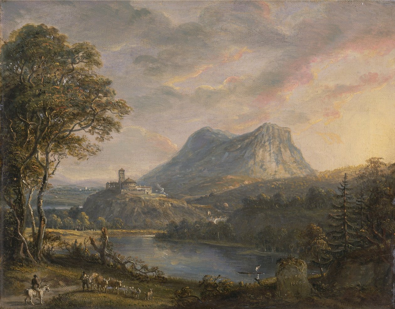Krajina s jezerem od Paul Sandby