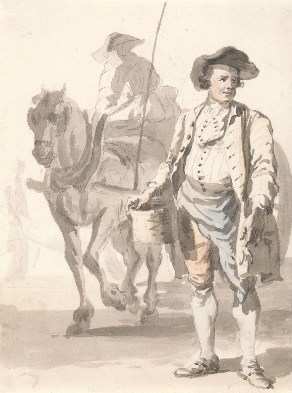 London Cries- dráteník a jeho manželka od Paul Sandby