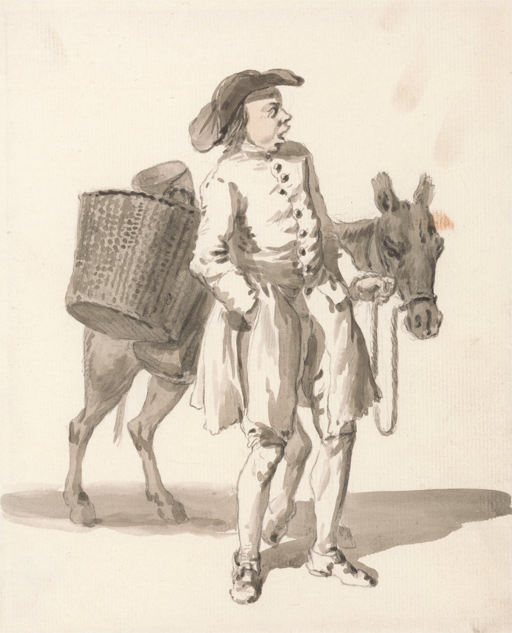 London Cries- Chlapec s oslem od Paul Sandby