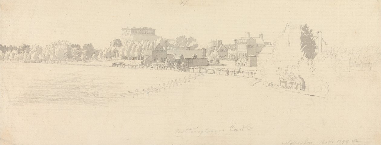 Hrad Nottingham od Paul Sandby