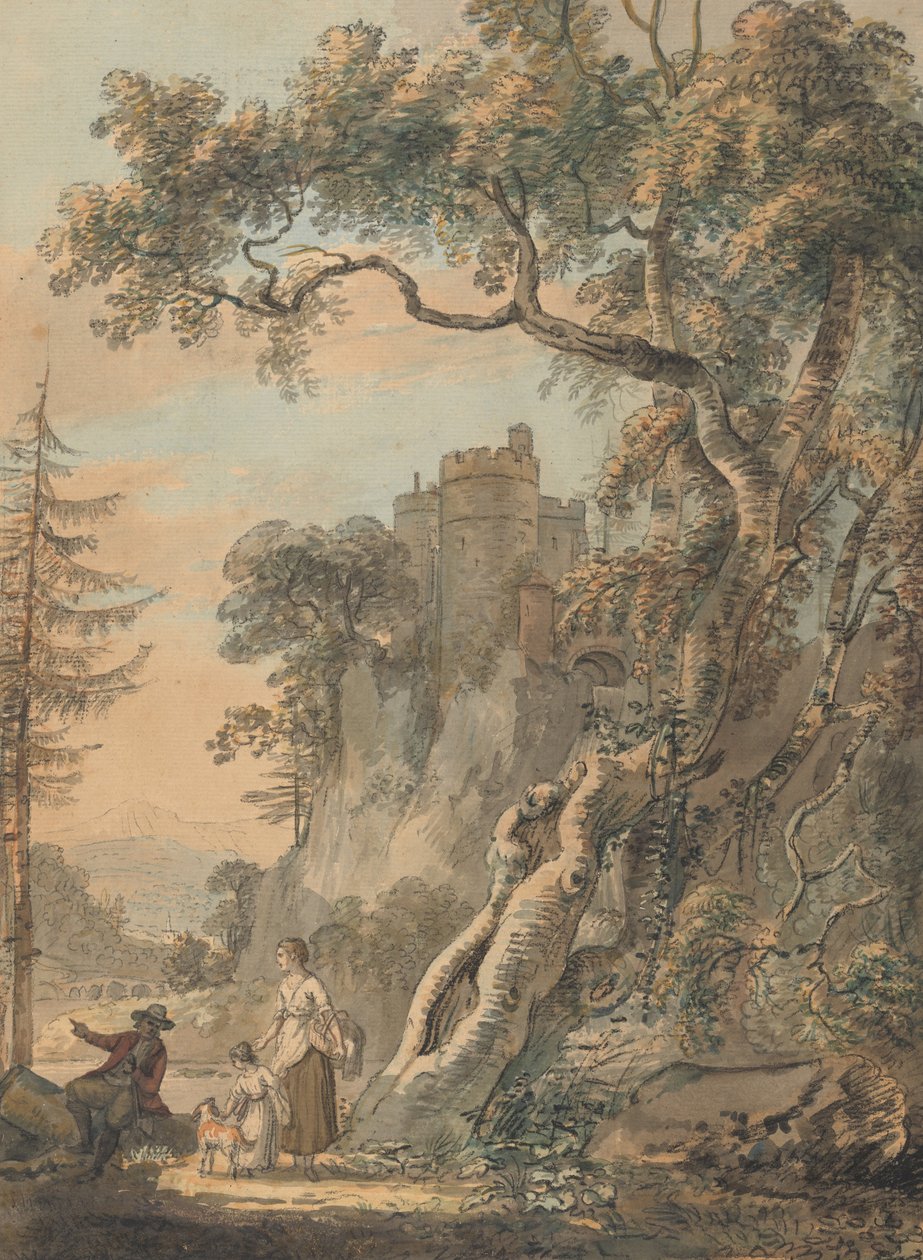 Romantická krajina od Paul Sandby