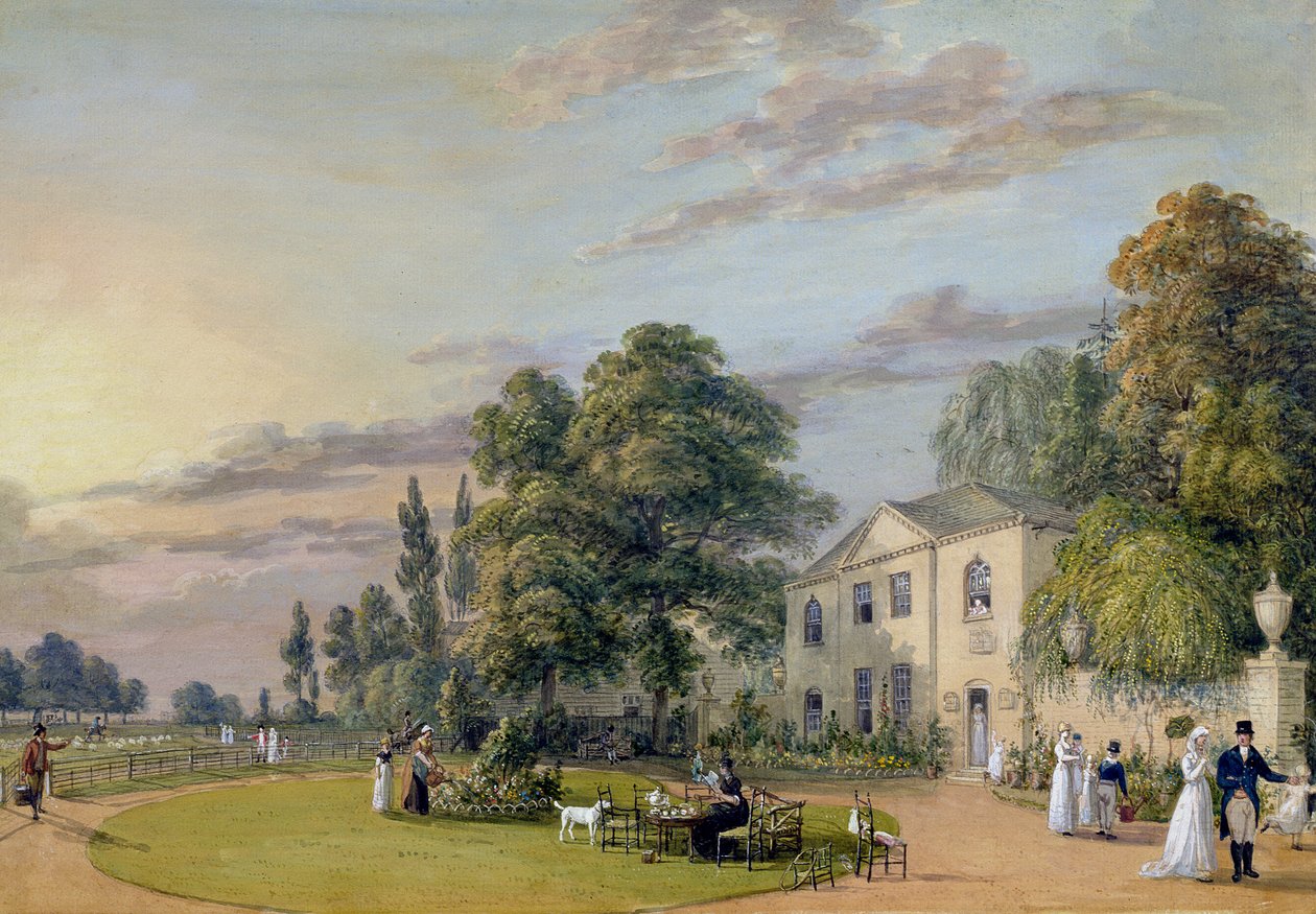 Čaj v Englefield Green od Paul Sandby