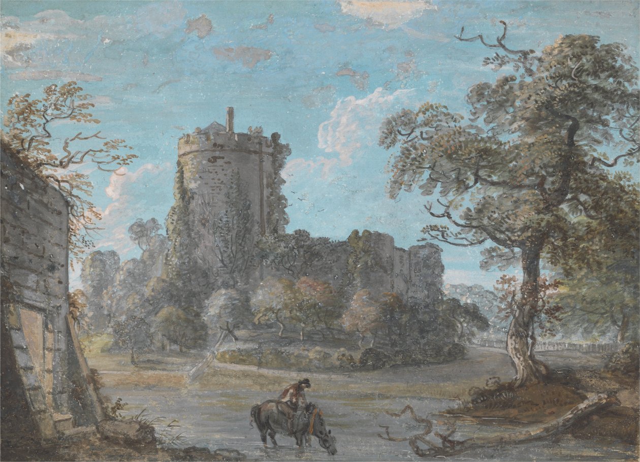 Vstup do hradu Chepstow od Paul Sandby