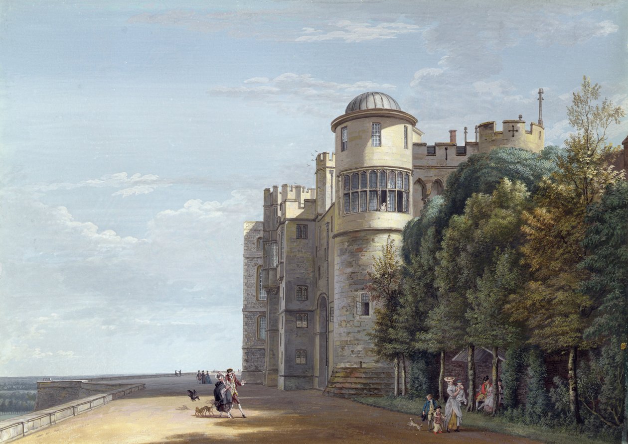 Severní terasa, hrad Windsor, pohled na východ od Paul Sandby