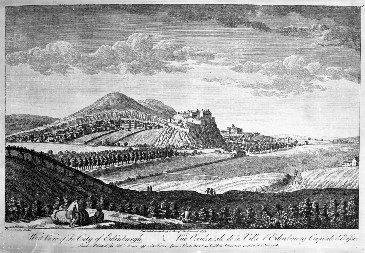 Západní pohled na město Edinburgh, 1753 od Paul Sandby