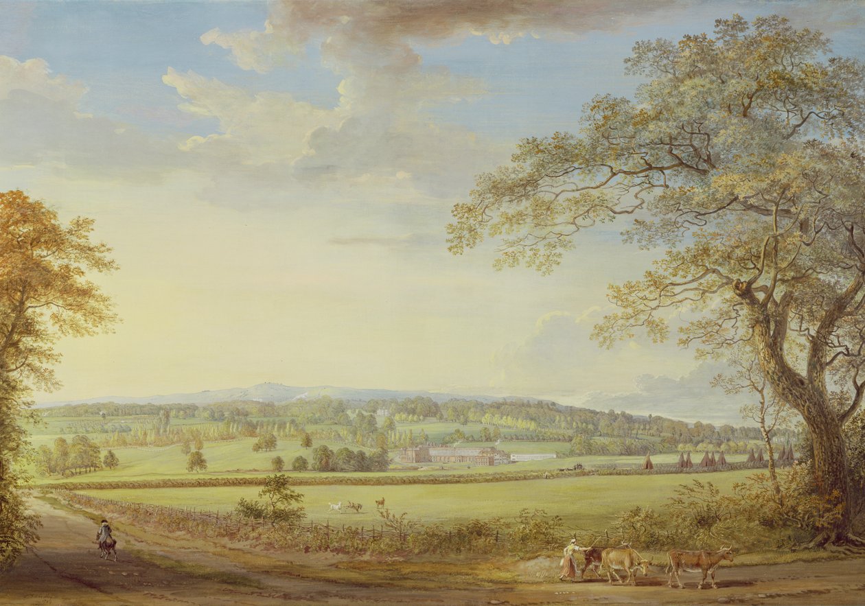 Whatman Turkey Mill v Kentu, 1794 (kvaš, tělová barva, wc a tužka na papíře položeném na plátně) od Paul Sandby