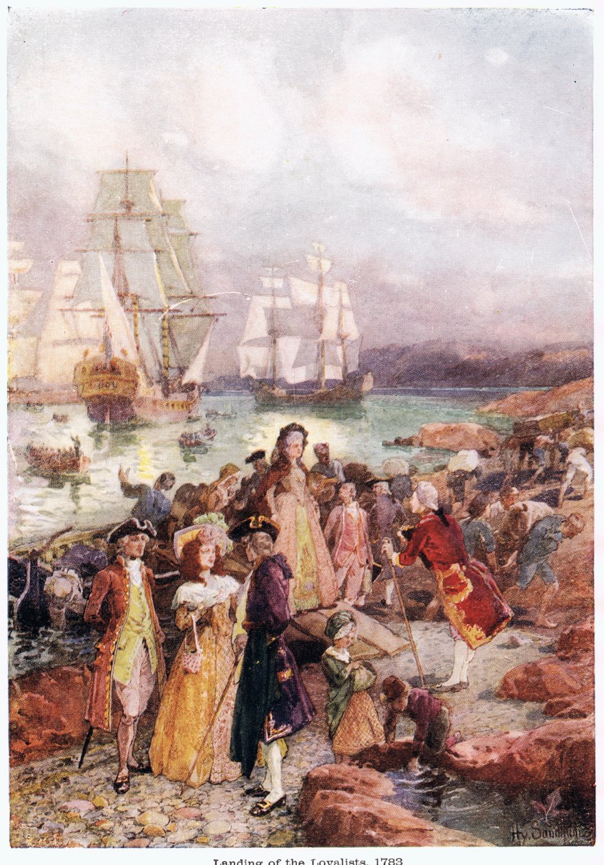 Vylodění loajalistů v roce 1783 od Paul Sandham