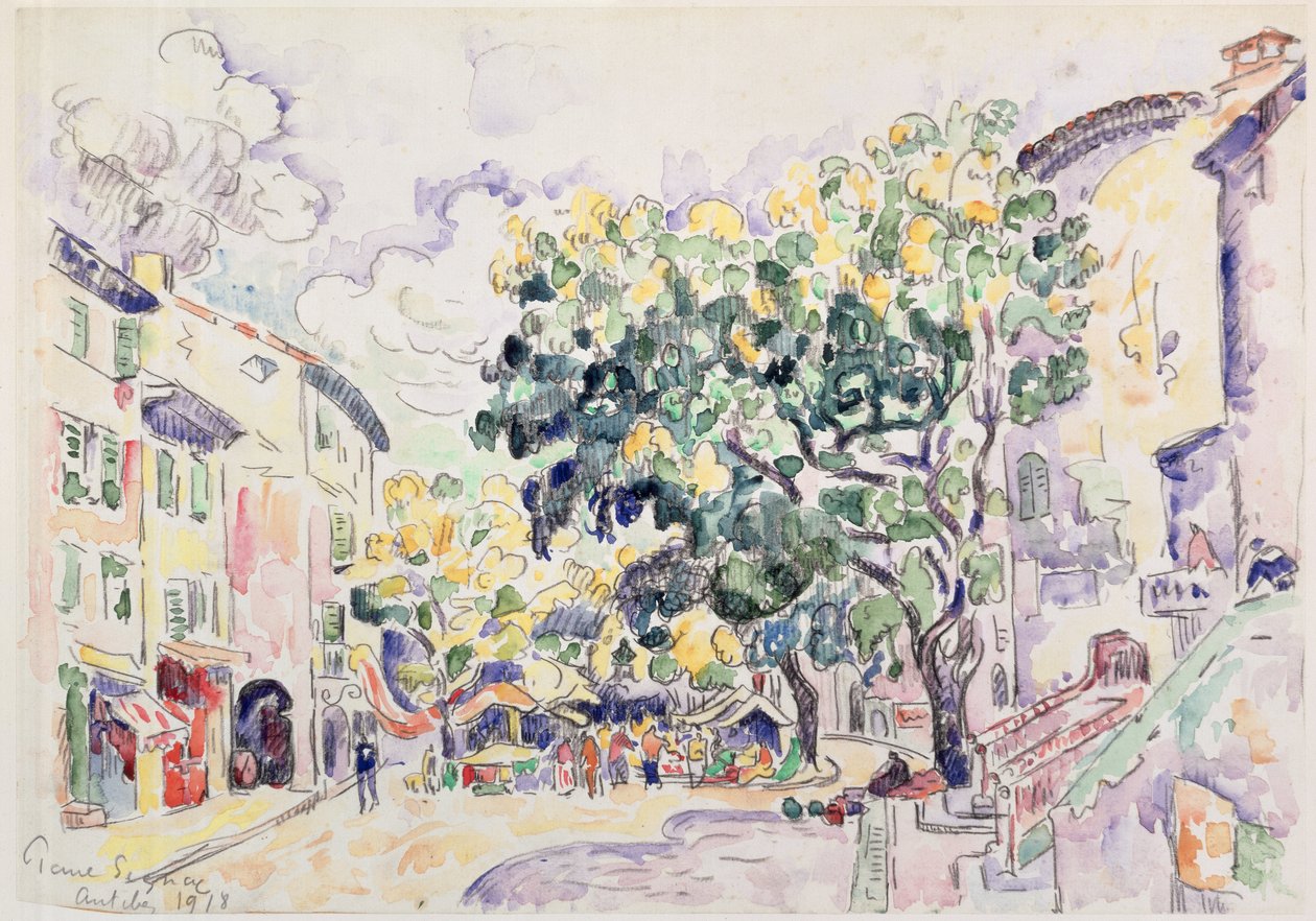 Antibes, 1918 (wc na papíře) od Paul Signac