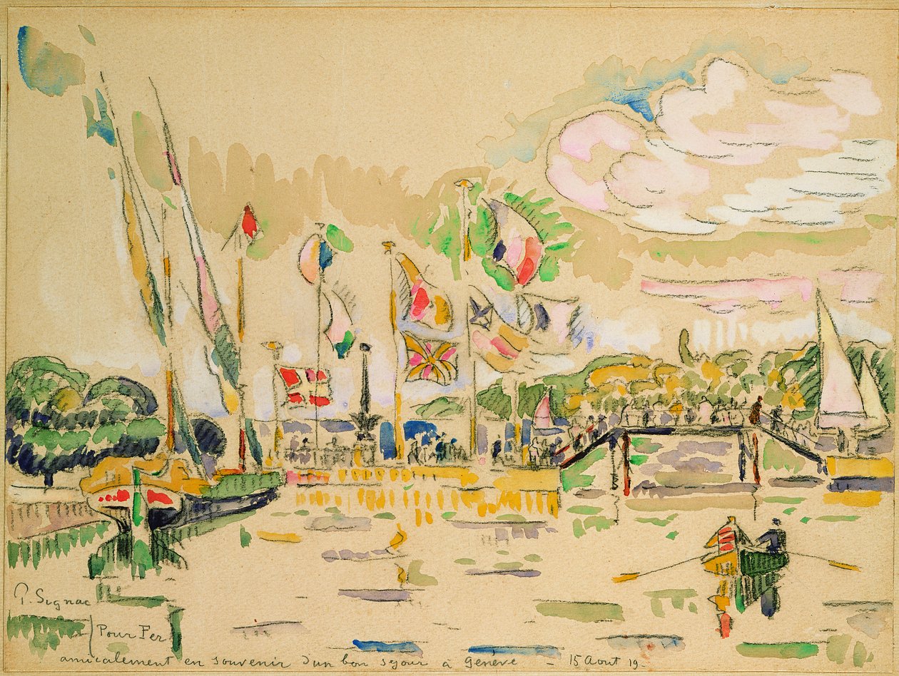 Ženeva, kolem roku 1919 od Paul Signac
