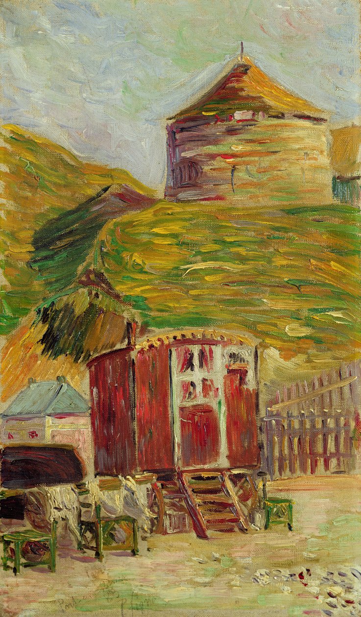 Cikáni v Port-en-Bessin, 1883 od Paul Signac