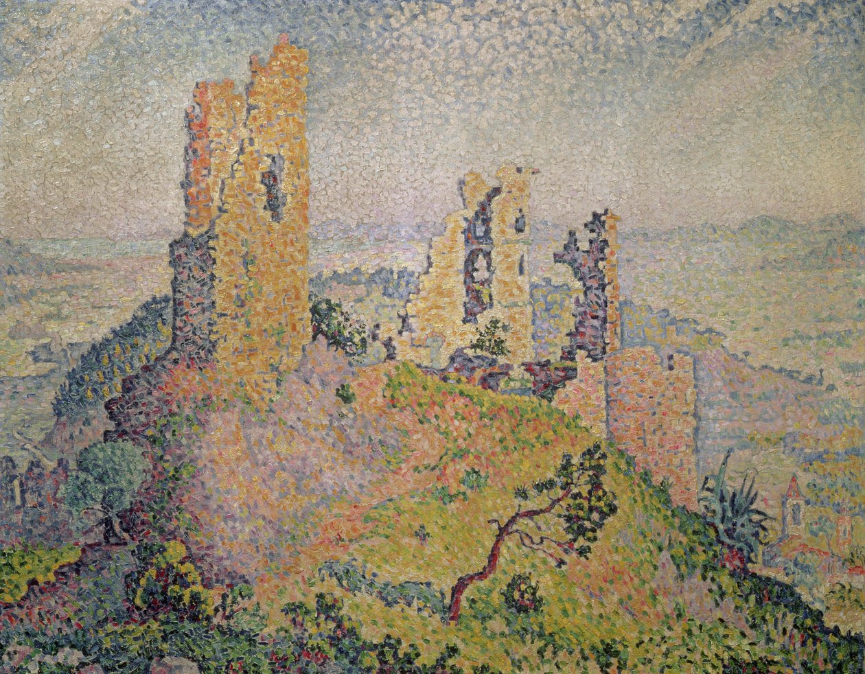 Krajina se zříceninou hradu od Paul Signac