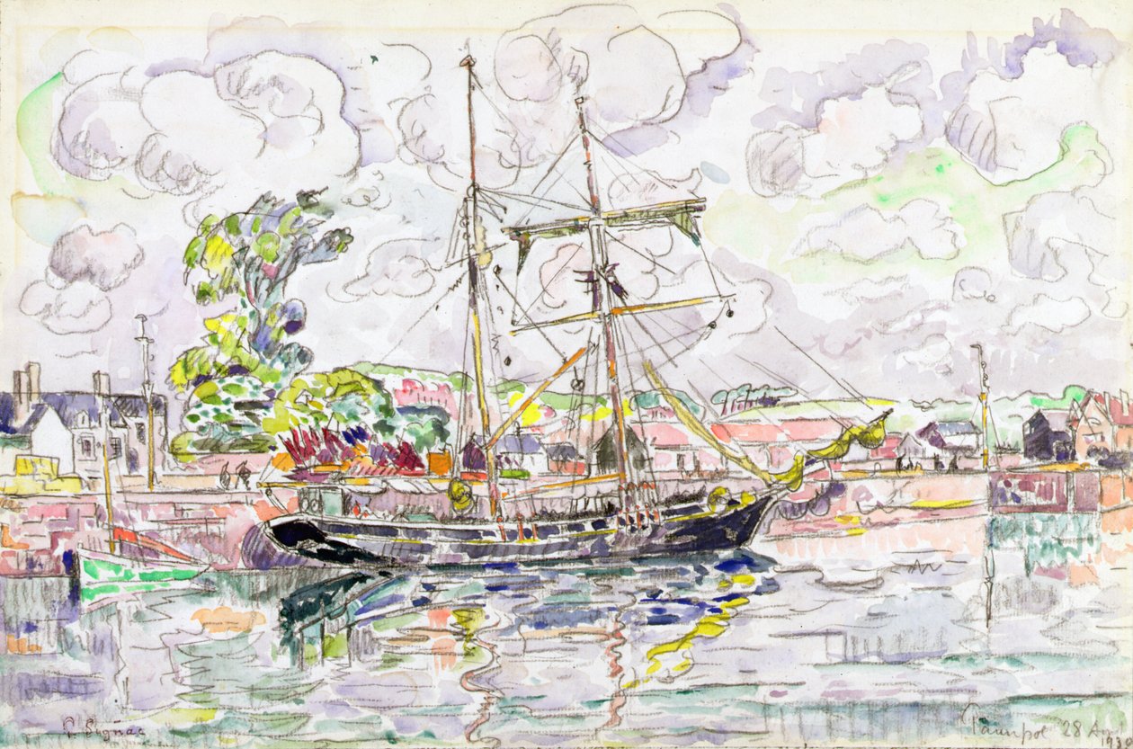 Paimpol, 1930 (wc s tužkou na papíře) od Paul Signac