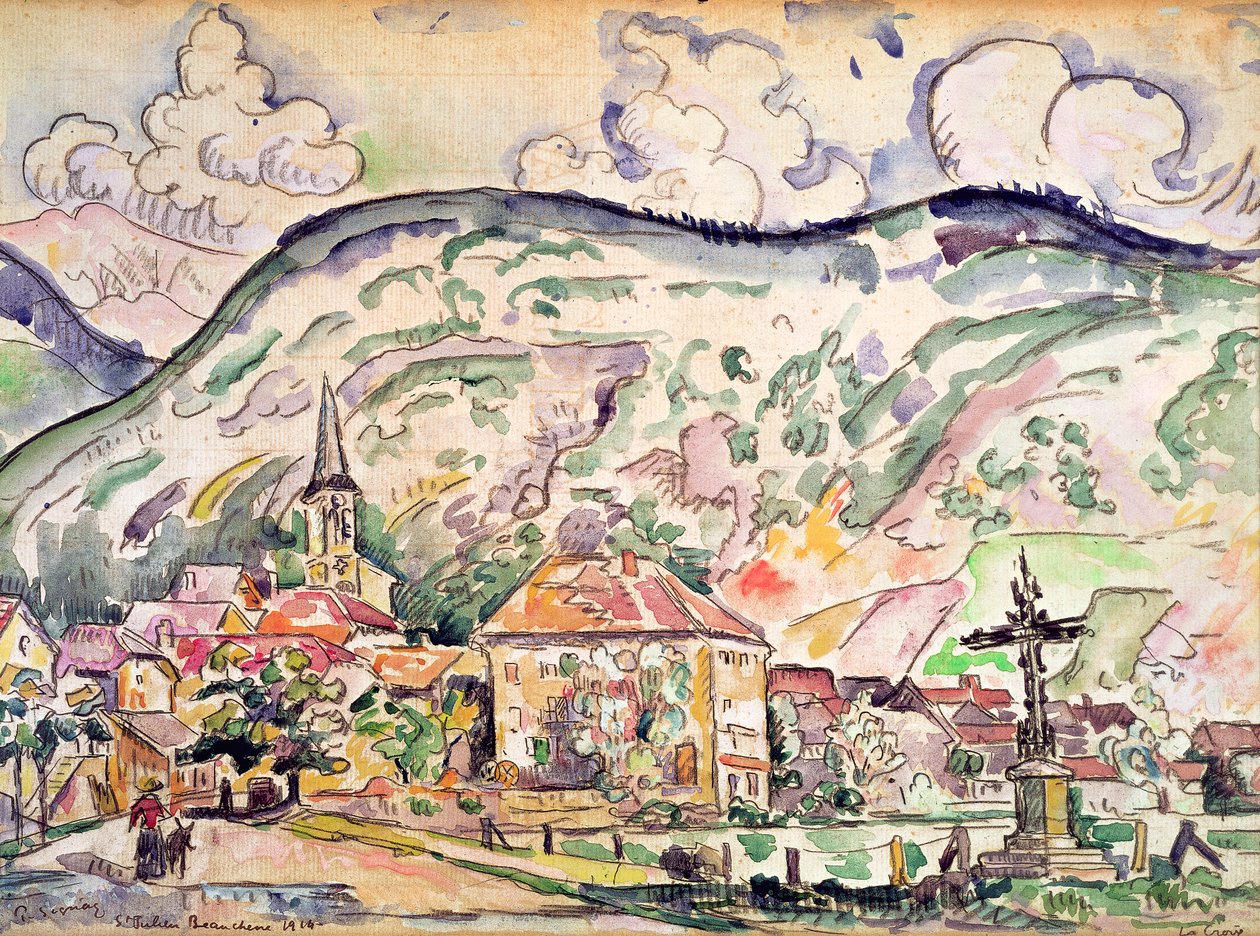 Saint-Julien-Beauchêne, 1914 (akvarel na papíře) od Paul Signac