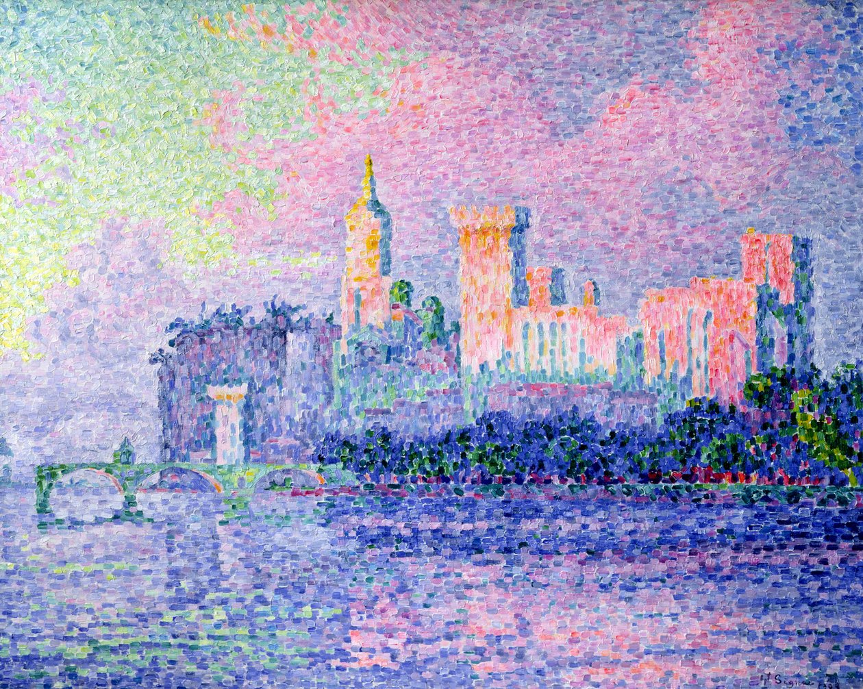 Chateau des Papes, Avignon, 1900 od Paul Signac