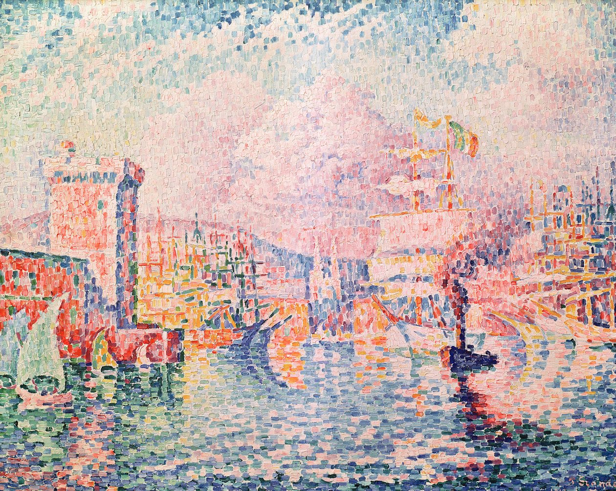 Červená věž (vchod do přístavu Marseille), 1913 od Paul Signac