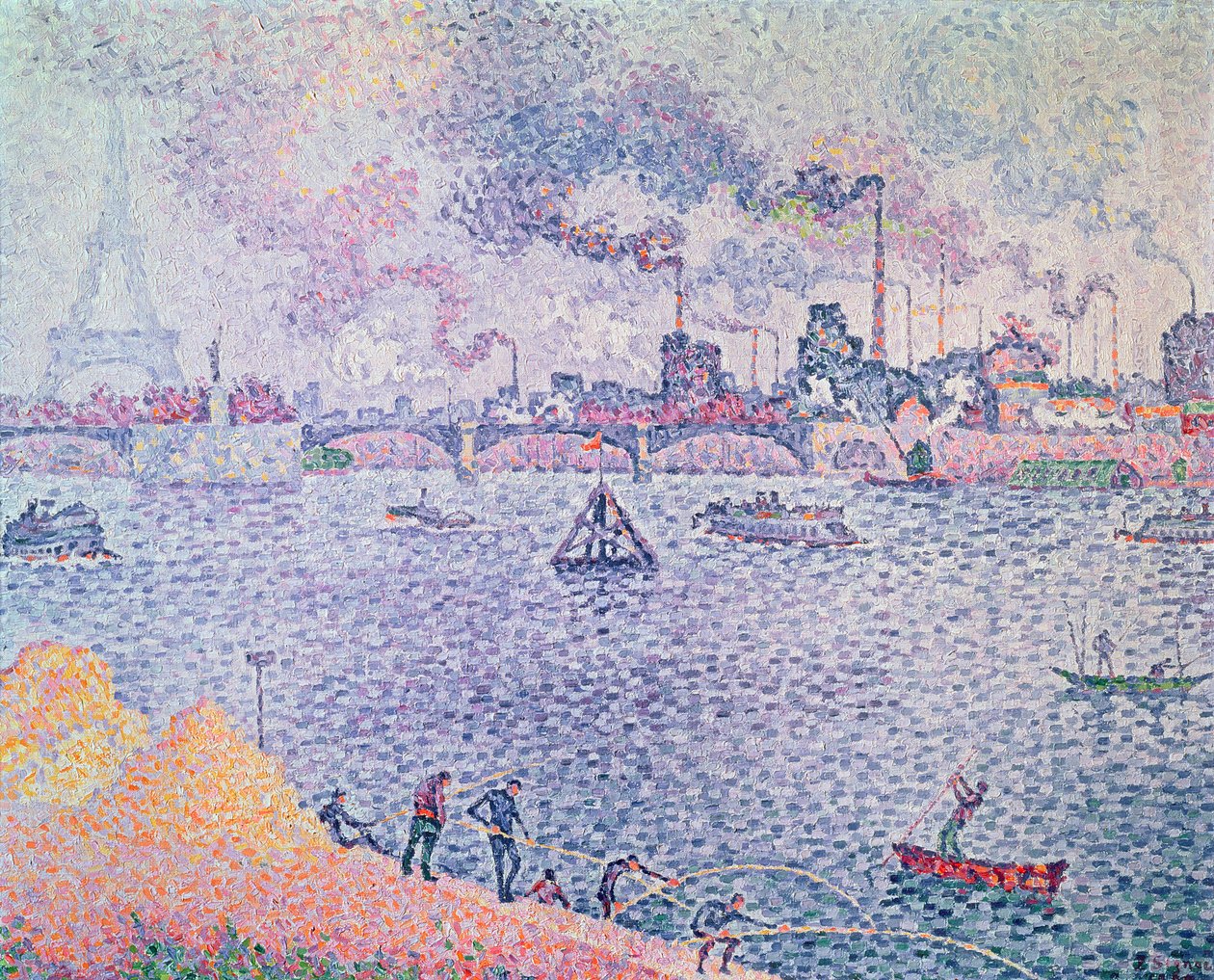 Seina, Grenelle, 1899 od Paul Signac