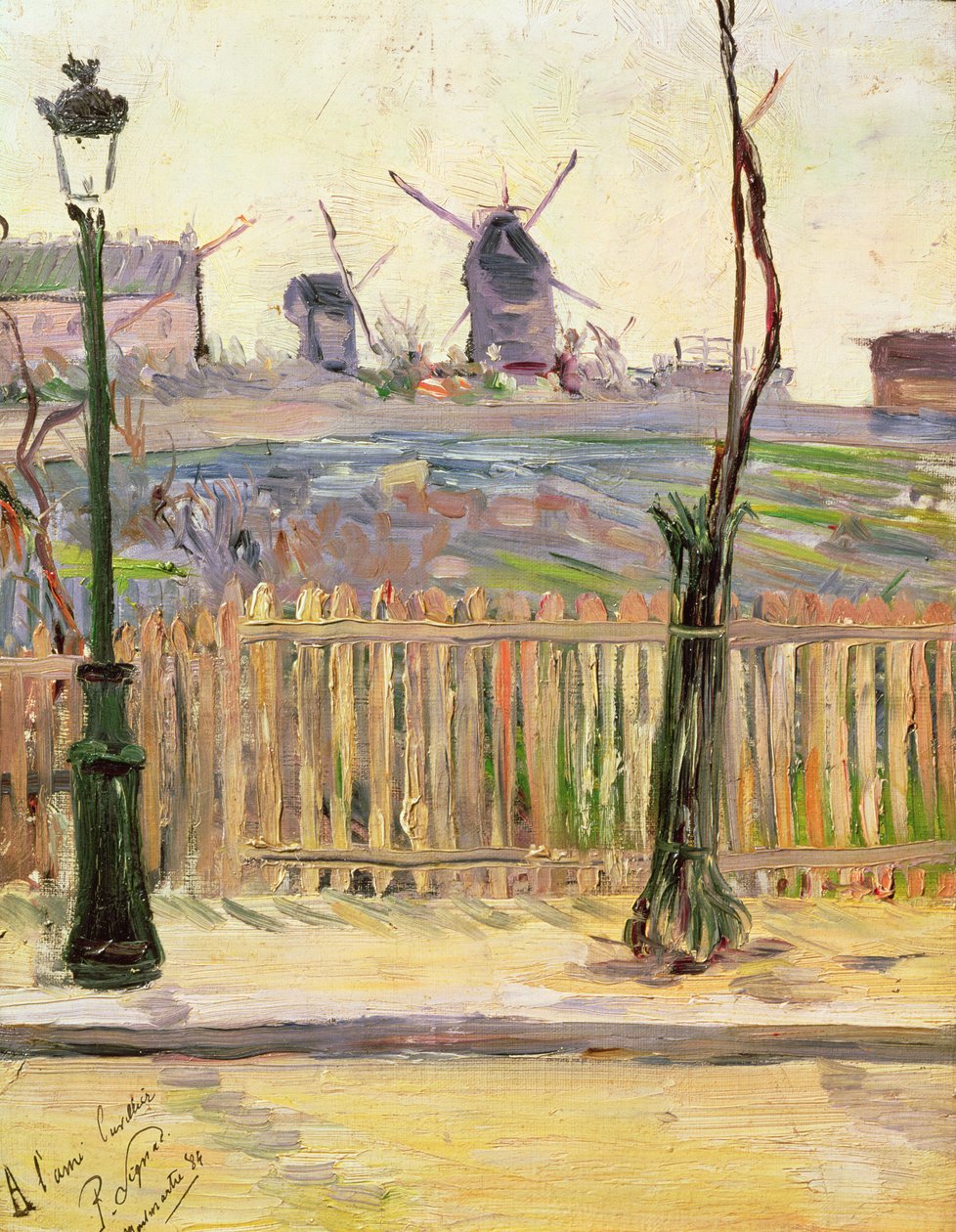 Větrné mlýny na Montmartru, 1884 od Paul Signac