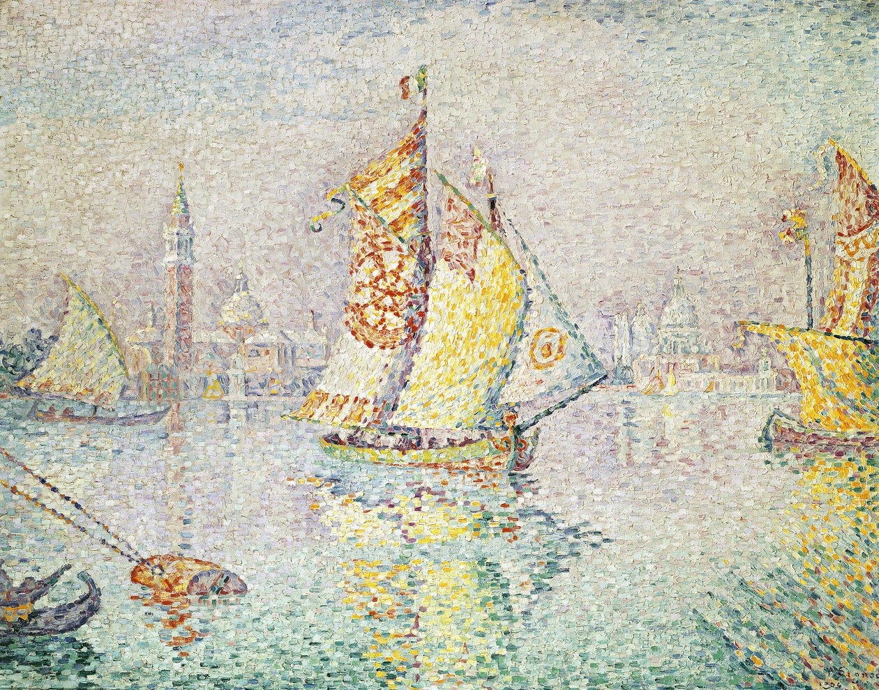 Žlutá plachta, Benátky, 1904 od Paul Signac