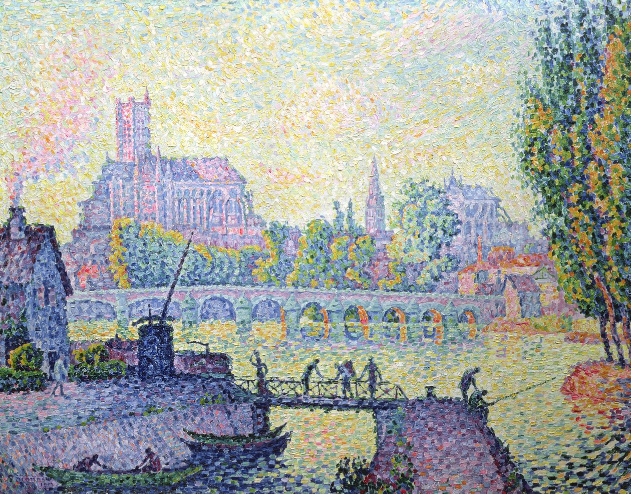 Pohled na most v Auxerre, 1902 od Paul Signac