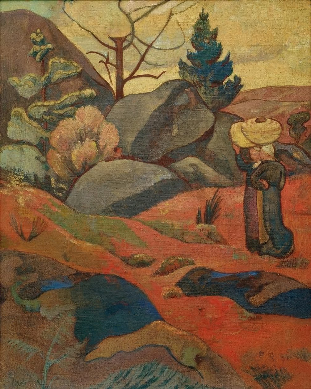 Les Rochers v Huelgoat od Paul Sérusier