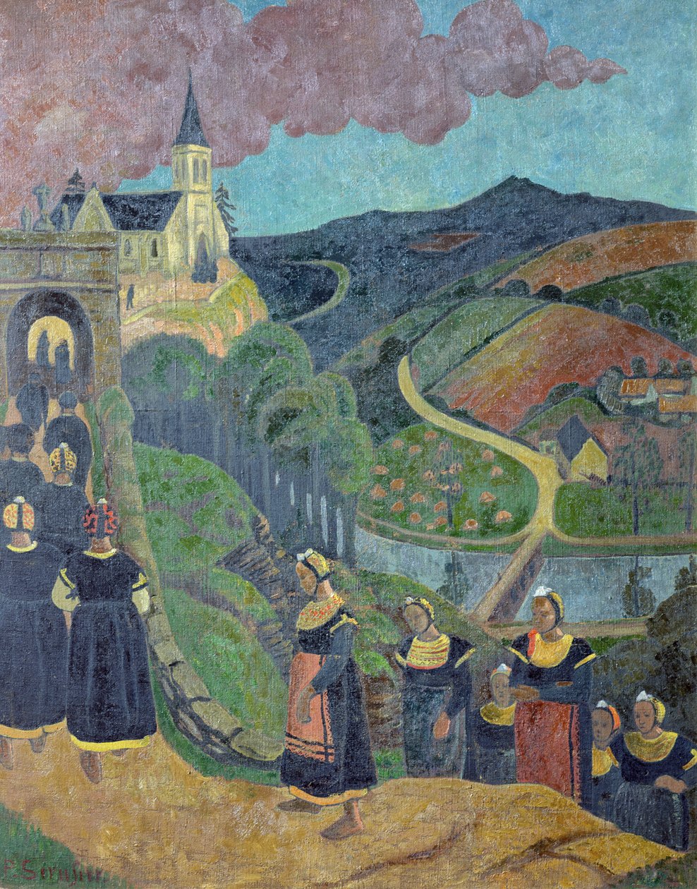 Pardon of Notre-Dame-des-Portes v Chateauneuf-du-Faou, kolem roku 1894 od Paul Sérusier