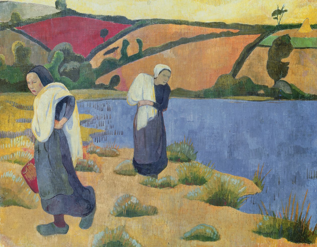Washerwomen u řeky Laita, poblíž Pouldu, 1892 od Paul Sérusier