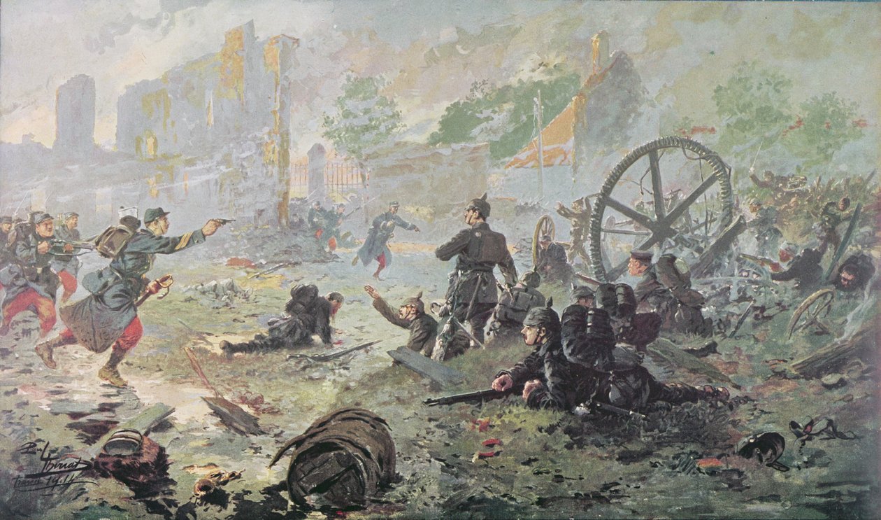 Útok u Mailly-le-Camp během první bitvy na Marně, 1914 od Paul Thiriat