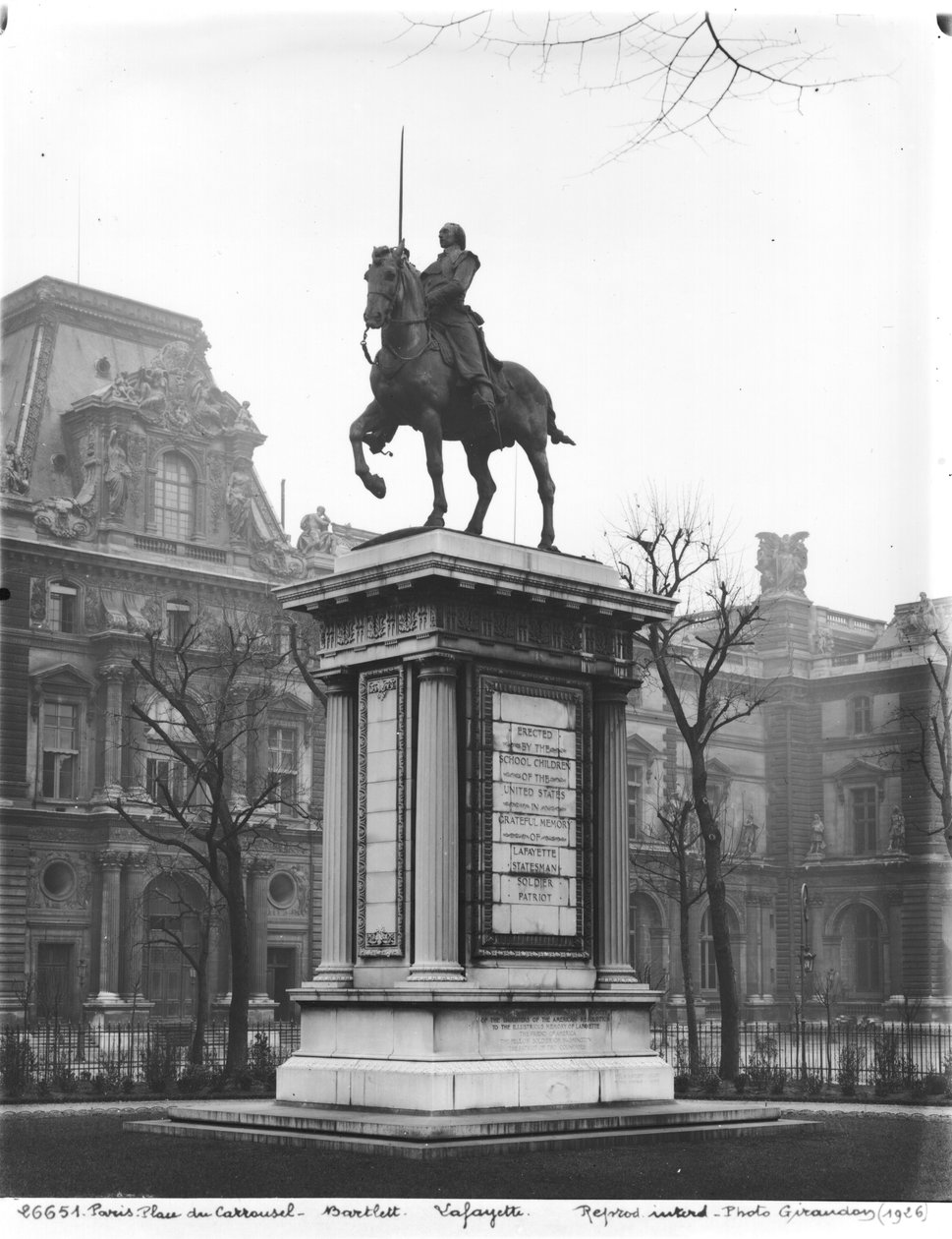 Památník věnovaný generálu Lafayetteovi (1757-1834) 1899-1907 (bronz) od Paul Wayland Bartlett