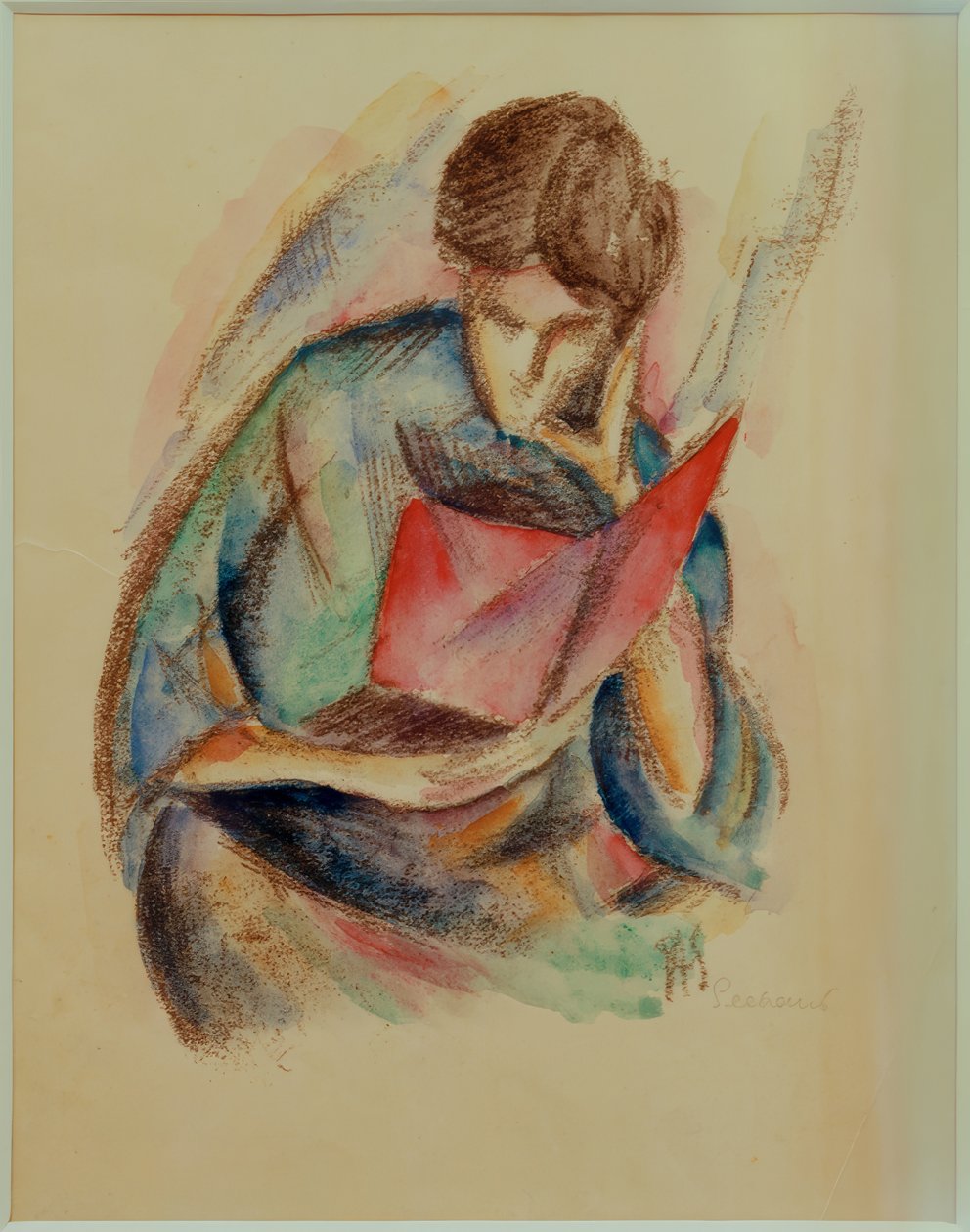 Lesende Frau od Paul Adolf Seehaus