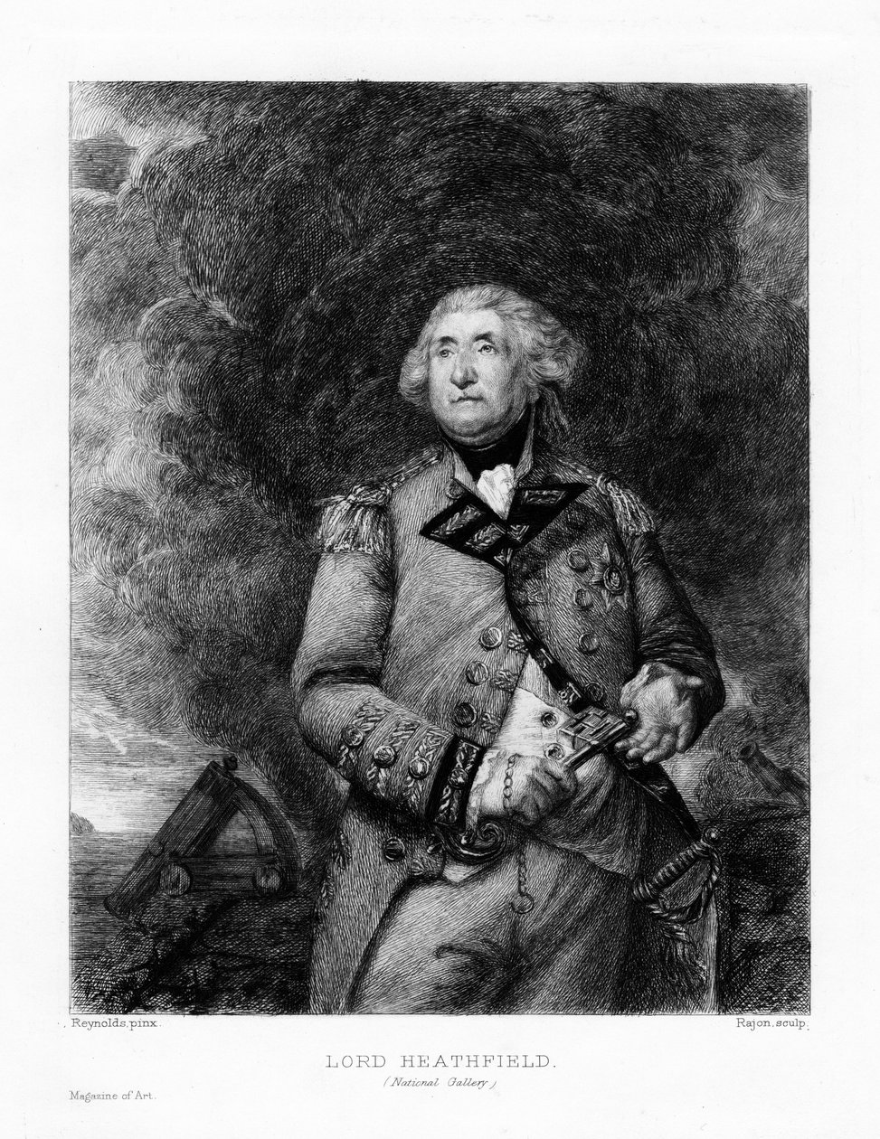 George Augustus Eliott, Lord Heathfield, 1890. od Paul Adolphe Rajon