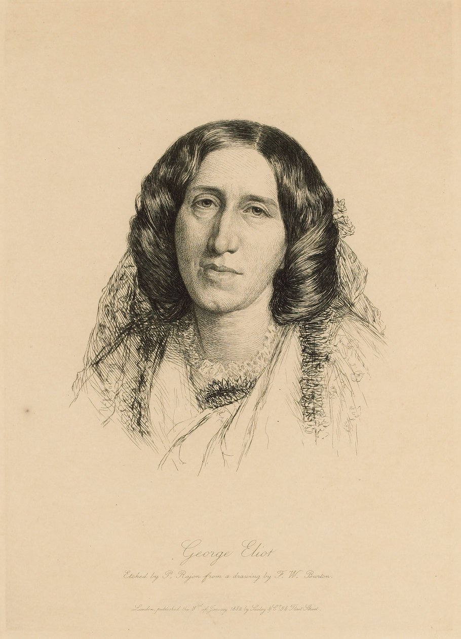 Portrét George Eliota 1819-1880, 1882. od Paul Adolphe Rajon