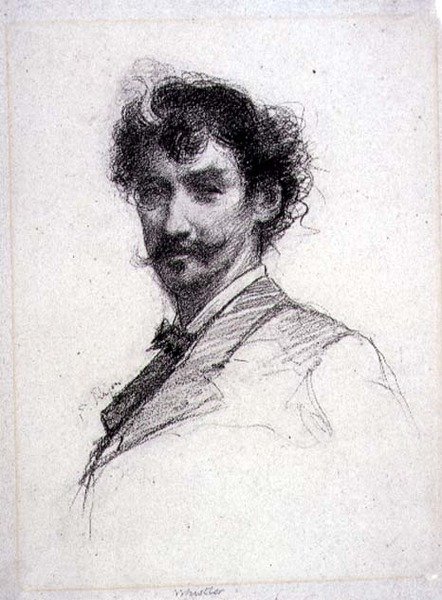 Portrét Jamese Abbotta McNeilla Whistlera (1834-1903) (hlubotisk) od Paul Adolphe Rajon