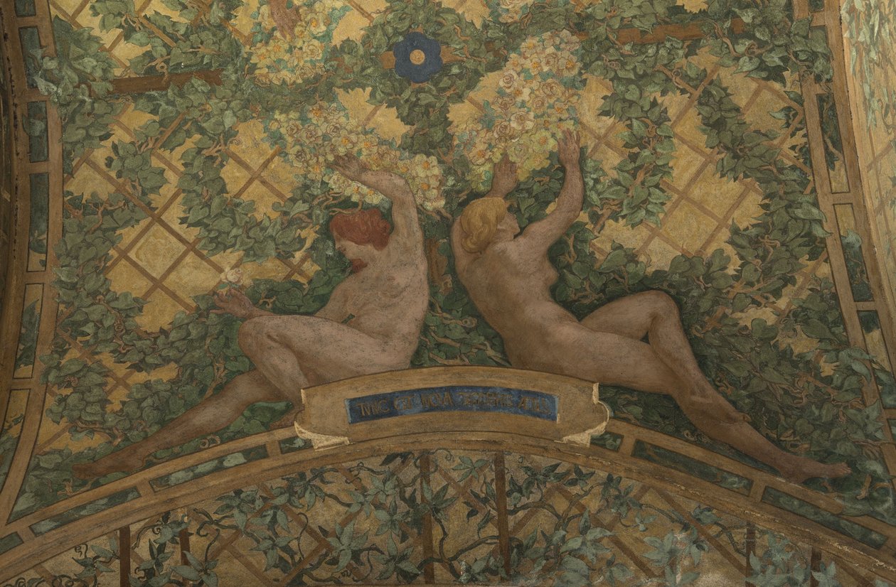 Roční období : Jaro, mezi lety 1909 a 1910 (architektonický dekor) od Paul Albert Baudouin