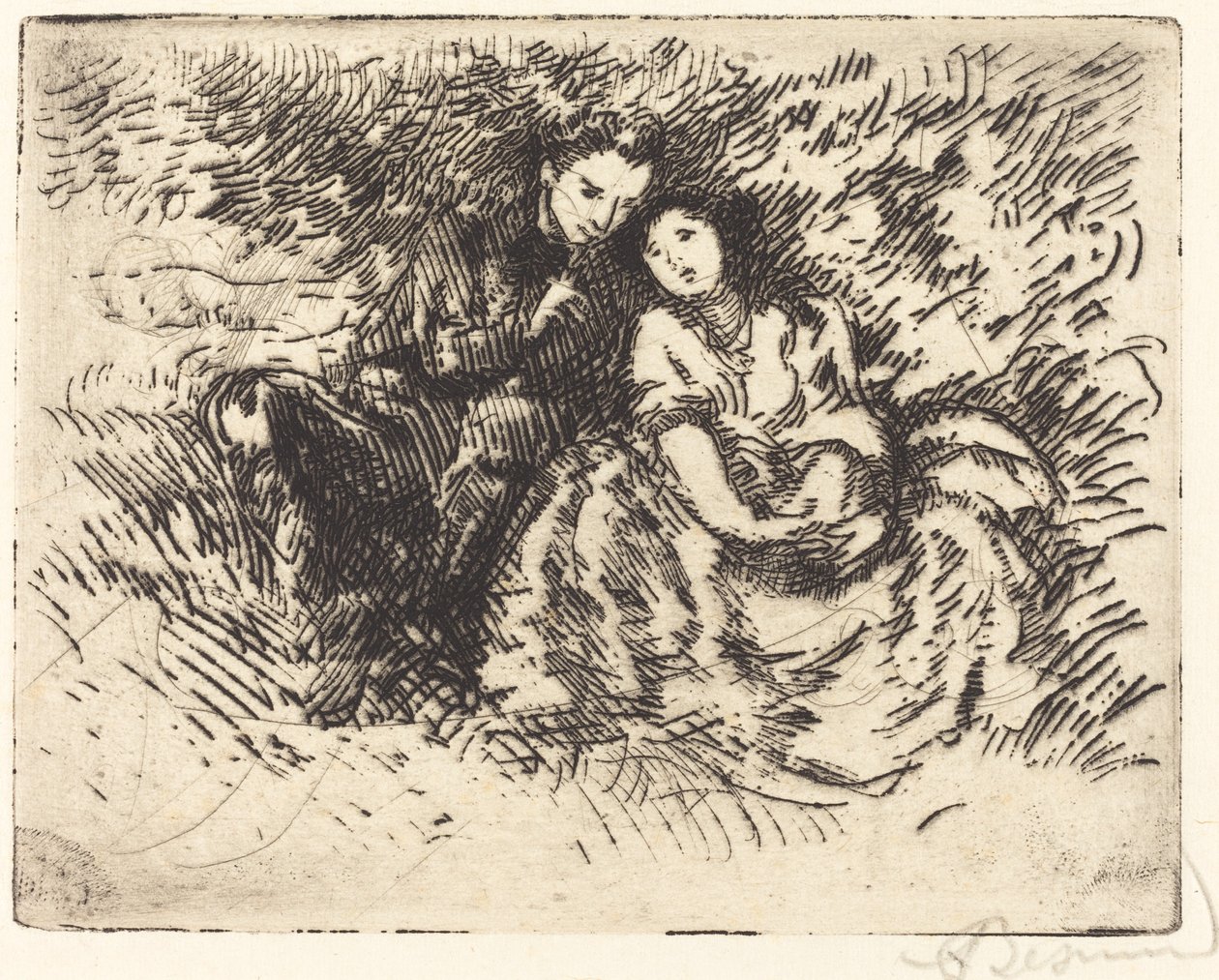 Amorous Conversation Konverzace amoreuse, 1913. od Paul Albert Besnard