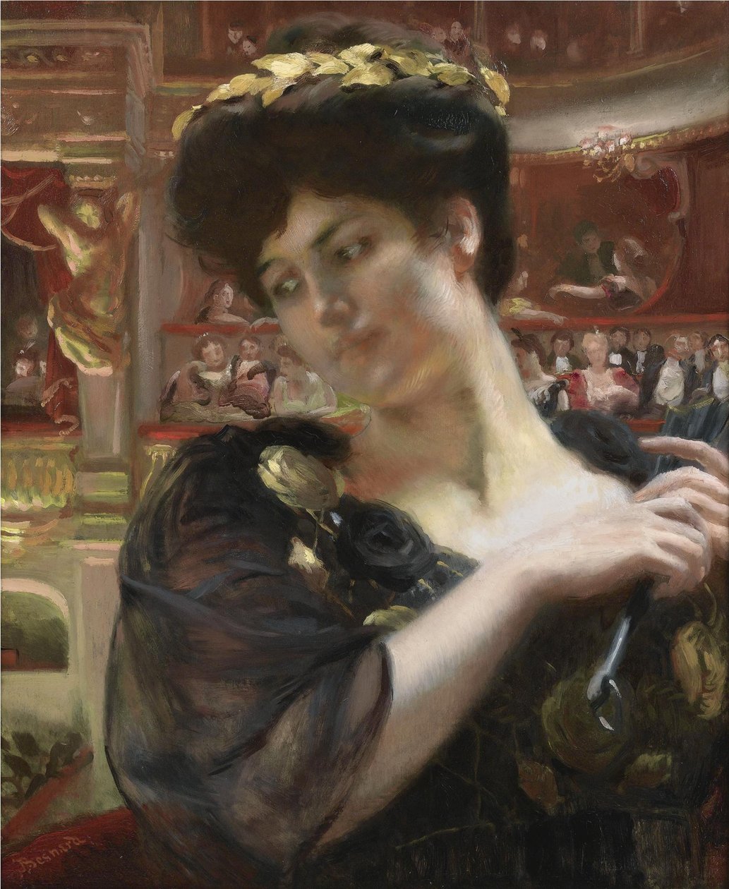 Francouzská komedie. Portrét herečky Gabrielle Réjane 1856-1920 od Paul Albert Besnard
