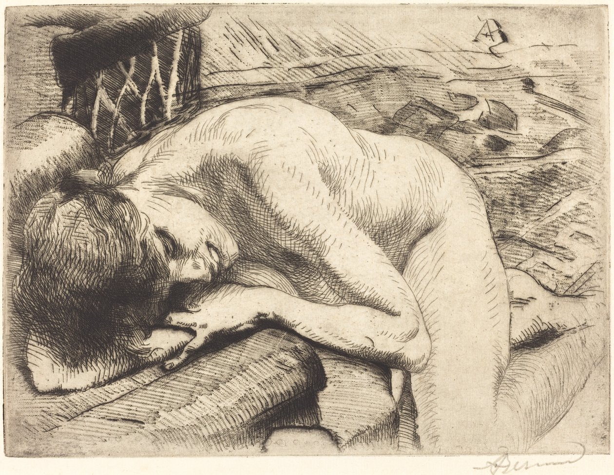 Model spí na podlaze Model spí na podlaze, 1885. od Paul Albert Besnard