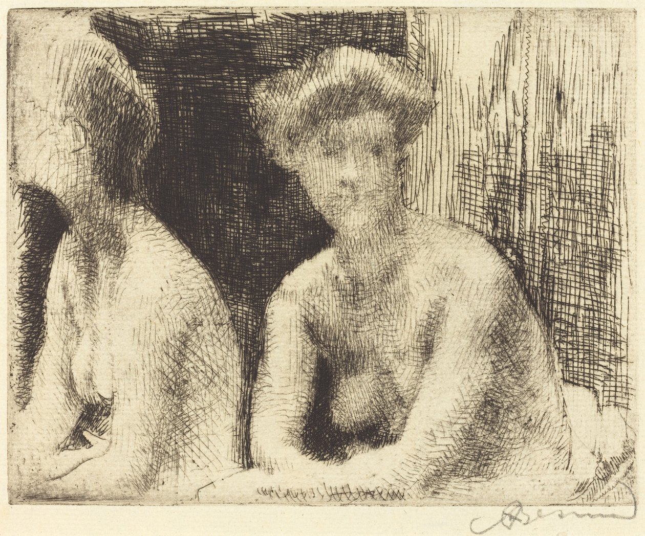 Nahá žena od zrcadla od Paul Albert Besnard